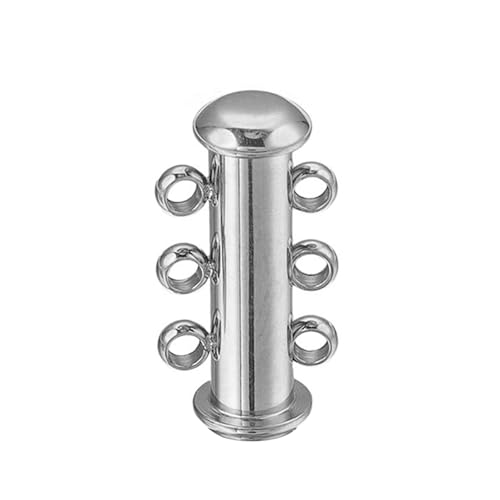 STBQHG Schiebeverschluss aus 304 Edelstahl, Rohrverbinder für Schichten, Halsketten oder Armbänder, Schmuckherstellungszubehör STBQHG Schiebeverschluss aus 304 Edelstahl, Rohrverbinder für Schichten, Halsketten oder Armbänder, Schmuckherstellungszubehör von STBQHG