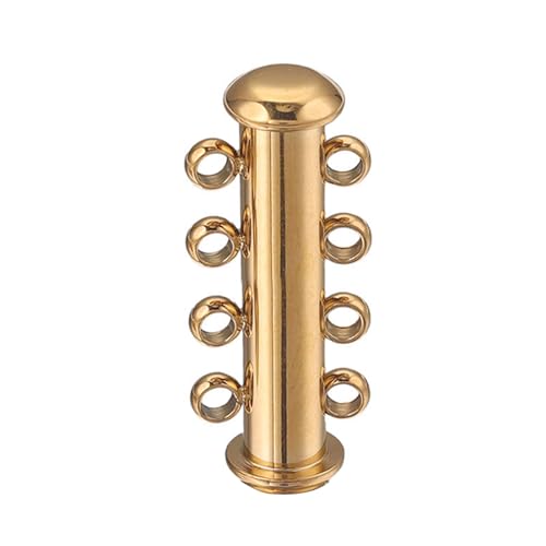 STBQHG Schiebeverschluss aus 304 Edelstahl, Rohrverbinder für Schichten, Halsketten oder Armbänder, Schmuckherstellungszubehör STBQHG Schiebeverschluss aus 304 Edelstahl, Rohrverbinder für Schichten, Halsketten oder Armbänder, Schmuckherstellungszubehör von STBQHG
