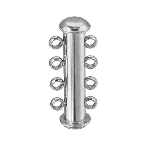 STBQHG Schiebeverschluss aus 304 Edelstahl, Rohrverbinder für Schichten, Halsketten oder Armbänder, Schmuckherstellungszubehör STBQHG Schiebeverschluss aus 304 Edelstahl, Rohrverbinder für Schichten, Halsketten oder Armbänder, Schmuckherstellungszubehör von STBQHG