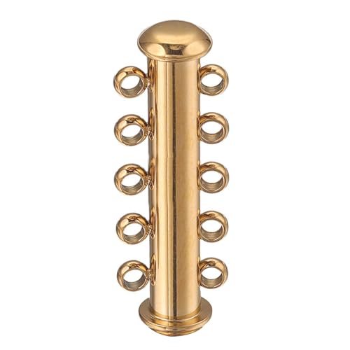 STBQHG Schiebeverschluss aus 304 Edelstahl, Rohrverbinder für Schichten, Halsketten oder Armbänder, Schmuckherstellungszubehör von STBQHG
