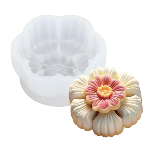 STBQHG Silikon-Backformen, 3D-Kuchenformen, Backformen, Blumenform, wiederverwendbare Dessertformen von STBQHG