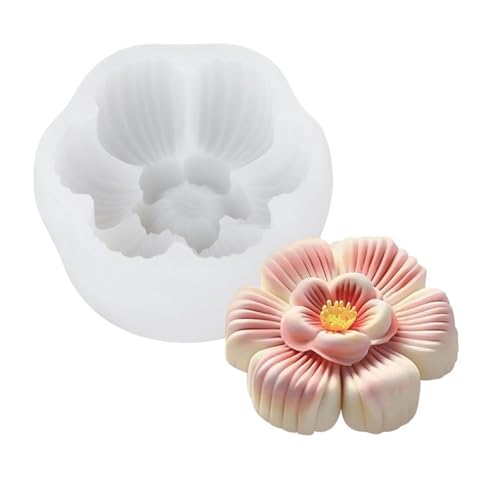 STBQHG Silikon-Backformen, 3D-Kuchenformen, Backformen, Blumenform, wiederverwendbare Dessertformen von STBQHG
