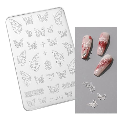 STBQHG Silikonform für Blumen-Kunst, 3D-Schmetterling, Prägegel, Druckschablone, Schnitzvorlage, Werkzeug für Kunstdekoration von STBQHG
