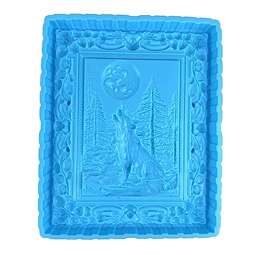Wandbehang Formen Mond Wolf Fotorahmen Silikonformen Epoxidharz Form für Handwerk Valentinstag Heimdekoration Wandbehang Formen Mond Wolf Fotorahmen Silikonformen Epoxidharz Form für Handwerk Valentinstag Heimdekoration von STBQHG