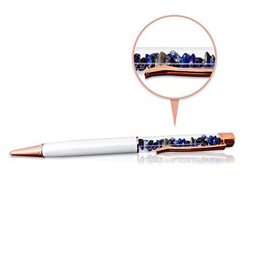 Kugelschreiber mit Schmucksteinen Lapislazuli – Vertus – klare Weitsicht von STC