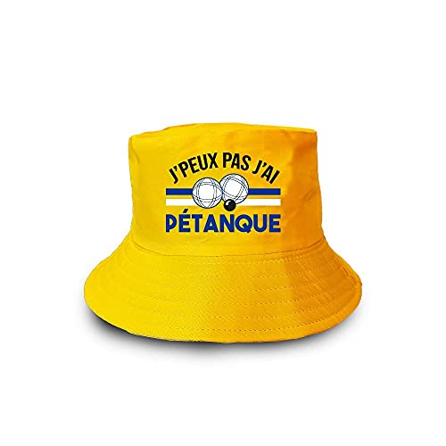 STC Bob gelb für Erwachsene, Motiv "Ich PEUX pas J'ai Petanque" von STC