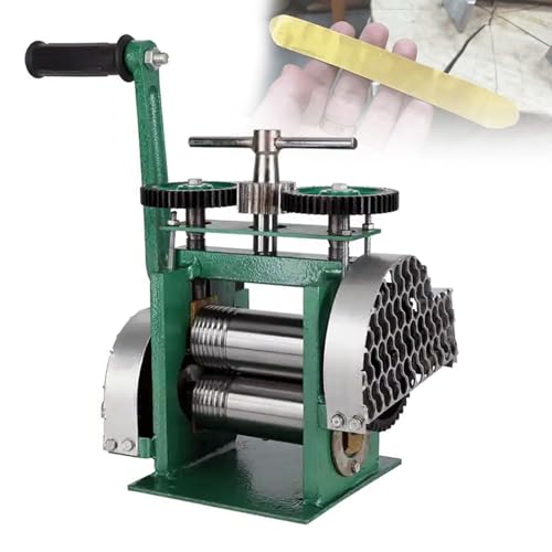 STDZQCWY Professionelle Walzmaschine, Manuelle Schmuckwalzmaschine, Zur Herstellung Von Metallschmuck, Blech, Quadratisches Draht-Halbkreismuster STDZQCWY Professionelle Walzmaschine, Manuelle Schmuckwalzmaschine, Zur Herstellung Von Metallschmuck, Blech, Quadratisches Draht-Halbkreismuster von STDZQCWY