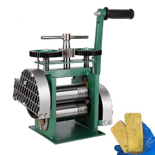 STDZQCWY Schmuckwalzwerk - Einstellbare Dicke, Drahthalbkreis 3:1 Übersetzungsverhältnis Mit T-förmigem Griff, Manuelle Kombinationswalzwerkmaschine, Für Gold-, Silber- Und Kupferbleche STDZQCWY Schmuckwalzwerk - Einstellbare Dicke, Drahthalbkreis 3:1 Übersetzungsverhältnis Mit T-förmigem Griff, Manuelle Kombinationswalzwerkmaschine, Für Gold-, Silber- Und Kupferbleche von STDZQCWY