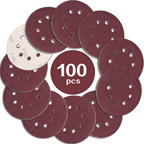 STEBRUAM 100 Stück Schleifpapier 125mm Klett 100 körnung,Profi 125 Schleifscheiben Rund 8 Loch für Exzenterschleifer STEBRUAM 100 Stück Schleifpapier 125mm Klett 100 körnung,Profi 125 Schleifscheiben Rund 8 Loch für Exzenterschleifer von STEBRUAM