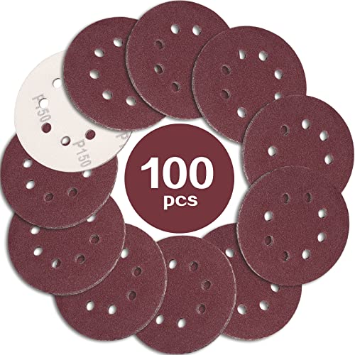 STEBRUAM 100 Stück Schleifpapier 125mm Klett 150 körnung,Profi 125 Schleifscheiben Rund 8 Loch für Exzenterschleifer STEBRUAM 100 Stück Schleifpapier 125mm Klett 150 körnung,Profi 125 Schleifscheiben Rund 8 Loch für Exzenterschleifer von STEBRUAM