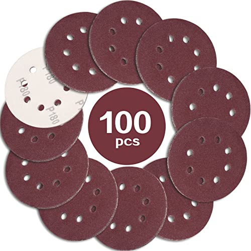 STEBRUAM 100 Stück Schleifpapier 125mm Klett 180 körnung,Profi 125 Schleifscheiben Rund 8 Loch für Exzenterschleifer STEBRUAM 100 Stück Schleifpapier 125mm Klett 180 körnung,Profi 125 Schleifscheiben Rund 8 Loch für Exzenterschleifer von STEBRUAM