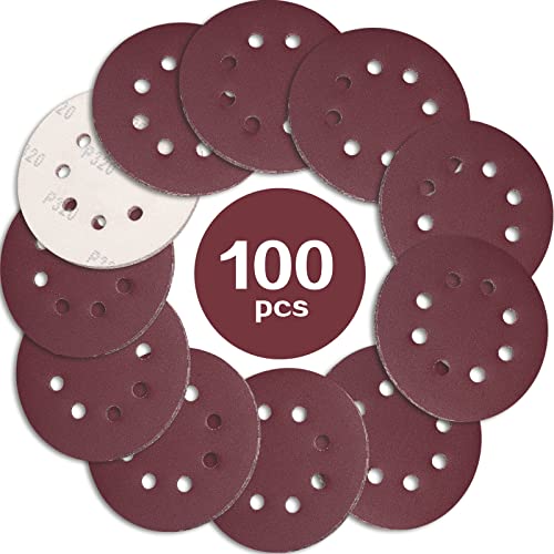 STEBRUAM 100 Stück Schleifpapier 125mm Klett 320 körnung,Profi 125 Schleifscheiben Rund 8 Loch für Exzenterschleifer STEBRUAM 100 Stück Schleifpapier 125mm Klett 320 körnung,Profi 125 Schleifscheiben Rund 8 Loch für Exzenterschleifer von STEBRUAM