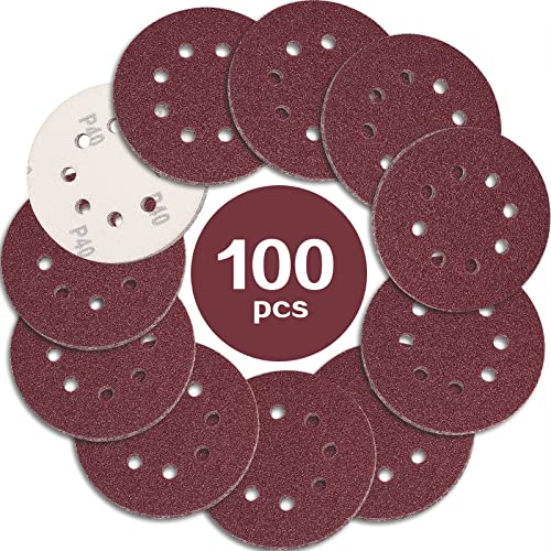 STEBRUAM 100 Stück Schleifpapier 125mm Klett 40 körnung,Profi 125 Schleifscheiben Rund 8 Loch für Exzenterschleifer STEBRUAM 100 Stück Schleifpapier 125mm Klett 40 körnung,Profi 125 Schleifscheiben Rund 8 Loch für Exzenterschleifer von STEBRUAM