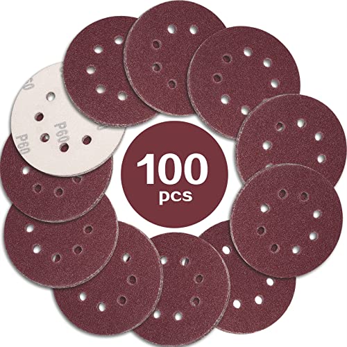 STEBRUAM 100 Stück Schleifpapier 125mm Klett 60 körnung,Profi 125 Schleifscheiben Rund 8 Loch für Exzenterschleifer STEBRUAM 100 Stück Schleifpapier 125mm Klett 60 körnung,Profi 125 Schleifscheiben Rund 8 Loch für Exzenterschleifer von STEBRUAM