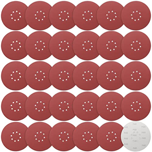 STEBRUAM Schleifpapier 225mm Klett, Schleifscheibe 30 Stück Körnung P400 225mm Schleifscheiben 8 Loch großen Schleifteller für Trockenbauschleifer Schleifgiraffe Langhalsschleifer Schleifen Giraffe STEBRUAM Schleifpapier 225mm Klett, Schleifscheibe 30 Stück Körnung P400 225mm Schleifscheiben 8 Loch großen Schleifteller für Trockenbauschleifer Schleifgiraffe Langhalsschleifer Schleifen Giraffe von STEBRUAM
