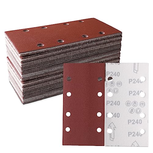 STEBRUAM 30tlg Schleifblatt Set 93 x 185 mm Körnung 240,8 Löcher verschiedene Zubehör Materialien für Schwingschleifer STEBRUAM 30tlg Schleifblatt Set 93 x 185 mm Körnung 240,8 Löcher verschiedene Zubehör Materialien für Schwingschleifer von STEBRUAM