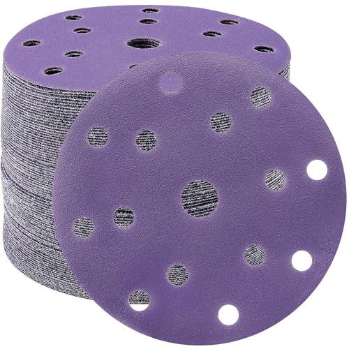 STEBRUAM 50 Stück Schleifpapier 150mm Klett 240 Körnung 15 Loch Rund schleifscheiben Set für 6 Zoll Exzenterschleifer für Holz Metall und Farbe STEBRUAM 50 Stück Schleifpapier 150mm Klett 240 Körnung 15 Loch Rund schleifscheiben Set für 6 Zoll Exzenterschleifer für Holz Metall und Farbe von STEBRUAM