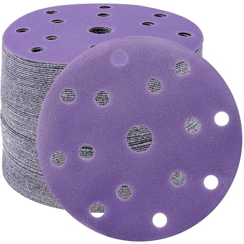STEBRUAM 50 Stück Schleifpapier 150mm Klett 80 Körnung 15 Loch Rund schleifscheiben Set für 6 Zoll Exzenterschleifer für Holz Metall und Farbe STEBRUAM 50 Stück Schleifpapier 150mm Klett 80 Körnung 15 Loch Rund schleifscheiben Set für 6 Zoll Exzenterschleifer für Holz Metall und Farbe von STEBRUAM
