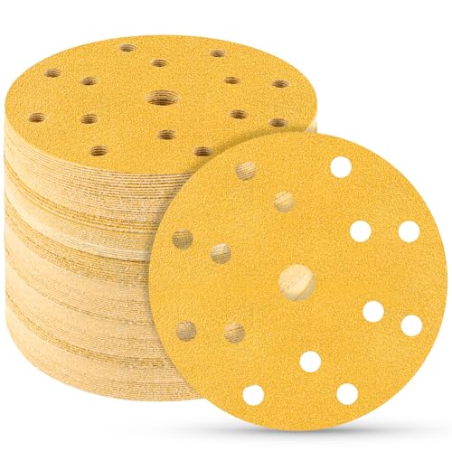 STEBRUAM 50 Stück Schleifscheiben 150mm klett 100 körnung 15 Loch Schleifpapier Set für Rund Exzenterschleifer für Holz Metall und Farbe STEBRUAM 50 Stück Schleifscheiben 150mm klett 100 körnung 15 Loch Schleifpapier Set für Rund Exzenterschleifer für Holz Metall und Farbe von STEBRUAM