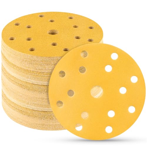 STEBRUAM 50 Stück Schleifscheiben 150mm klett 120 körnung 15 Loch Schleifpapier Set für Rund Exzenterschleifer für Holz Metall und Farbe STEBRUAM 50 Stück Schleifscheiben 150mm klett 120 körnung 15 Loch Schleifpapier Set für Rund Exzenterschleifer für Holz Metall und Farbe von STEBRUAM