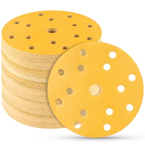 STEBRUAM 50 Stück Schleifscheiben 150mm klett 180 körnung 15 Loch Schleifpapier Set für Rund Exzenterschleifer für Holz Metall und Farbe STEBRUAM 50 Stück Schleifscheiben 150mm klett 180 körnung 15 Loch Schleifpapier Set für Rund Exzenterschleifer für Holz Metall und Farbe von STEBRUAM