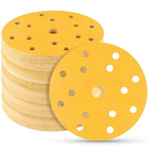 STEBRUAM 50 Stück Schleifscheiben 150mm klett 220 körnung 15 Loch Schleifpapier Set für Rund Exzenterschleifer für Holz Metall und Farbe STEBRUAM 50 Stück Schleifscheiben 150mm klett 220 körnung 15 Loch Schleifpapier Set für Rund Exzenterschleifer für Holz Metall und Farbe von STEBRUAM