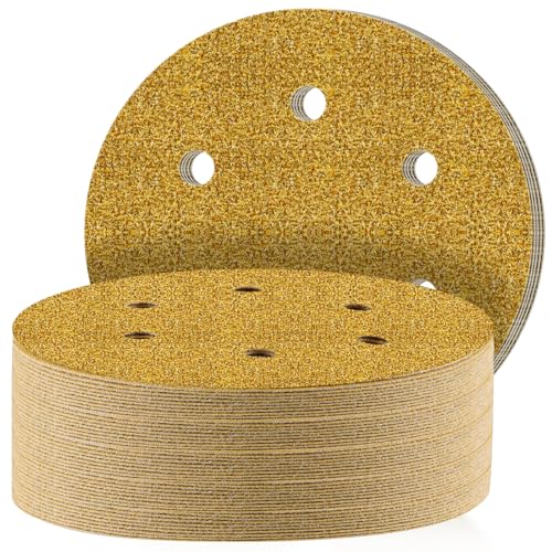 STEBRUAM Klett Schleifpapier 150mm,40 körnung Schleifblätter 6 Löcher Schleifscheiben für Exzenterschleifer Mischkorn für Holz Metall und Farbe 40 Stück Gelb STEBRUAM Klett Schleifpapier 150mm,40 körnung Schleifblätter 6 Löcher Schleifscheiben für Exzenterschleifer Mischkorn für Holz Metall und Farbe 40 Stück Gelb von STEBRUAM