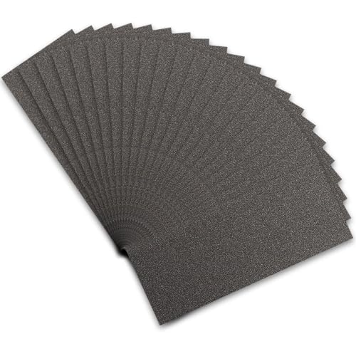 STEBRUAM Profi Schleifpapier Set 120 Körnung, 21 Stück Nass und Trocken Schleifpapier für Auto/Holzmöbel/Stein/Lack/Metall/Glas, 23 x 9 cm Schmirgelpapier STEBRUAM Profi Schleifpapier Set 120 Körnung, 21 Stück Nass und Trocken Schleifpapier für Auto/Holzmöbel/Stein/Lack/Metall/Glas, 23 x 9 cm Schmirgelpapier von STEBRUAM