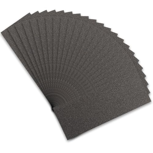 STEBRUAM Profi Schleifpapier Set 150 Körnung, 21 Stück Nass und Trocken Schleifpapier für Auto/Holzmöbel/Stein/Lack/Metall/Glas, 23 x 9 cm Schmirgelpapier STEBRUAM Profi Schleifpapier Set 150 Körnung, 21 Stück Nass und Trocken Schleifpapier für Auto/Holzmöbel/Stein/Lack/Metall/Glas, 23 x 9 cm Schmirgelpapier von STEBRUAM