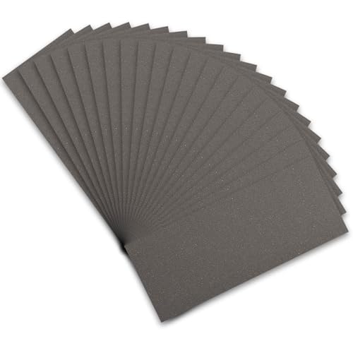 STEBRUAM Profi Schleifpapier Set 600 Körnung, 21 Stück Nass und Trocken Schleifpapier für Auto/Holzmöbel/Stein/Lack/Metall/Glas, 23 x 9 cm Schmirgelpapier STEBRUAM Profi Schleifpapier Set 600 Körnung, 21 Stück Nass und Trocken Schleifpapier für Auto/Holzmöbel/Stein/Lack/Metall/Glas, 23 x 9 cm Schmirgelpapier von STEBRUAM