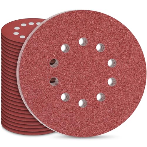 STEBRUAM Schleifpapier 225mm Klett, 30 Stück 10 Loch 225mm Schleifscheiben Körnung P80 für Trockenbauschleifer Schleifgiraffe Langhalsschleifer Schleifen Giraffe STEBRUAM Schleifpapier 225mm Klett, 30 Stück 10 Loch 225mm Schleifscheiben Körnung P80 für Trockenbauschleifer Schleifgiraffe Langhalsschleifer Schleifen Giraffe von STEBRUAM