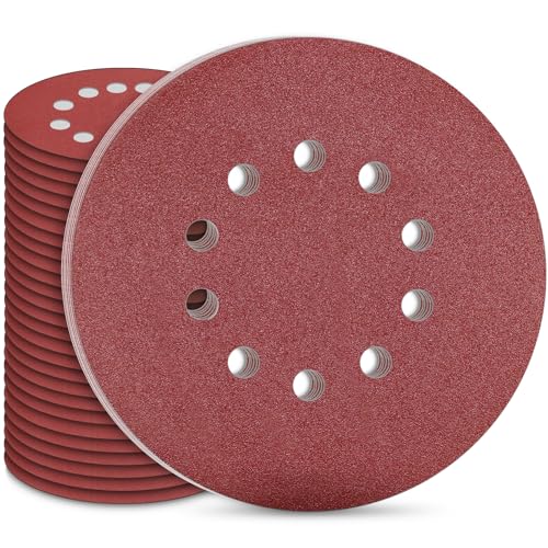 STEBRUAM Schleifpapier 225mm Klett, 30 Stück 225mm Schleifscheiben für Trockenbauschleifer Schleifgiraffe Langhalsschleifer Schleifen Giraffe Körnung 5X P60/80/120/180/240/400 10 Loch STEBRUAM Schleifpapier 225mm Klett, 30 Stück 225mm Schleifscheiben für Trockenbauschleifer Schleifgiraffe Langhalsschleifer Schleifen Giraffe Körnung 5X P60/80/120/180/240/400 10 Loch von STEBRUAM