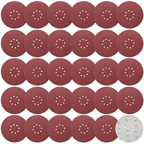 STEBRUAM Schleifpapier 225mm Klett, Schleifscheibe 30 Stück Körnung P80 225mm Schleifscheiben 8 Loch großen Schleifteller für Trockenbauschleifer Schleifgiraffe Langhalsschleifer Schleifen Giraffe STEBRUAM Schleifpapier 225mm Klett, Schleifscheibe 30 Stück Körnung P80 225mm Schleifscheiben 8 Loch großen Schleifteller für Trockenbauschleifer Schleifgiraffe Langhalsschleifer Schleifen Giraffe von STEBRUAM