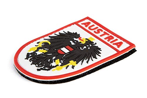 STEINADLER PVC Nationalitätsabzeichen Austria | Bundesheer Ärmelabzeichen | Armee-Patch aus PVC Original (rot-weiß) von STEINADLER