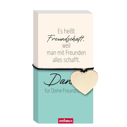 STEINBECK Geschenkblock - Danke für Deine Freundschaft! - Geschenkblock mit Herz aus Holz STEINBECK Geschenkblock - Danke für Deine Freundschaft! - Geschenkblock mit Herz aus Holz von STEINBECK