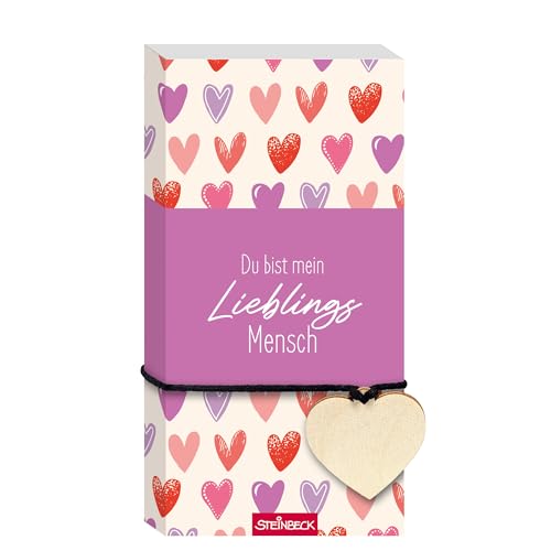 STEINBECK Geschenkblock - Du bist mein Lieblingsmensch - Geschenkblock mit Herz aus Holz STEINBECK Geschenkblock - Du bist mein Lieblingsmensch - Geschenkblock mit Herz aus Holz von STEINBECK