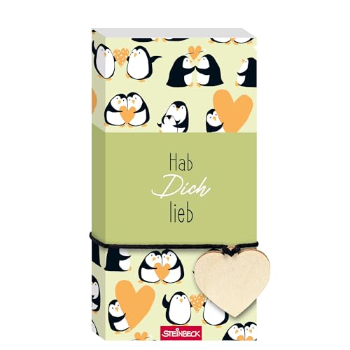 STEINBECK Geschenkblock - Hab Dich lieb! - Geschenkblock mit Herz aus Holz Pinguine Herzen STEINBECK Geschenkblock - Hab Dich lieb! - Geschenkblock mit Herz aus Holz Pinguine Herzen von STEINBECK