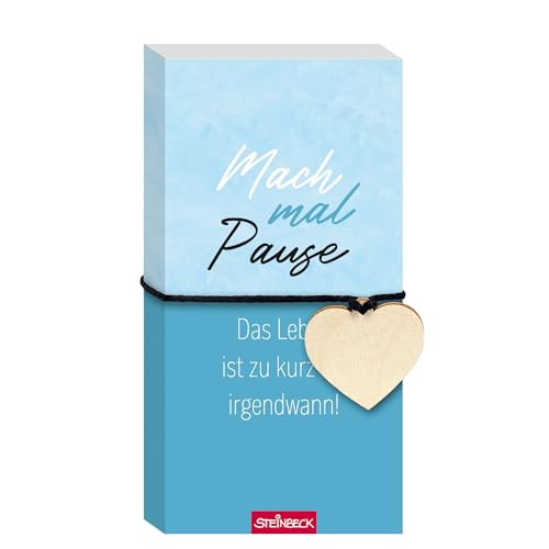 STEINBECK Geschenkblock - Mach mal Pause-Das Leben ist zu kurz irgendwann! - Geschenkblock mit Herz aus Holz STEINBECK Geschenkblock - Mach mal Pause-Das Leben ist zu kurz irgendwann! - Geschenkblock mit Herz aus Holz von STEINBECK