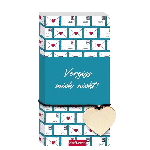 STEINBECK Geschenkblock - Vergiss mich nicht! - Geschenkblock mit Herz aus Holz Briefchen STEINBECK Geschenkblock - Vergiss mich nicht! - Geschenkblock mit Herz aus Holz Briefchen von STEINBECK