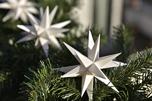 STEINFIGURENWELT GIEBEN 3D LED 3er Sternenkette weiß Mini Stern 12cm Batterie Fernbedienung Weihnachtsstern Lichterkette für innen von Dekowelt von STEINFIGURENWELT GIEBEN