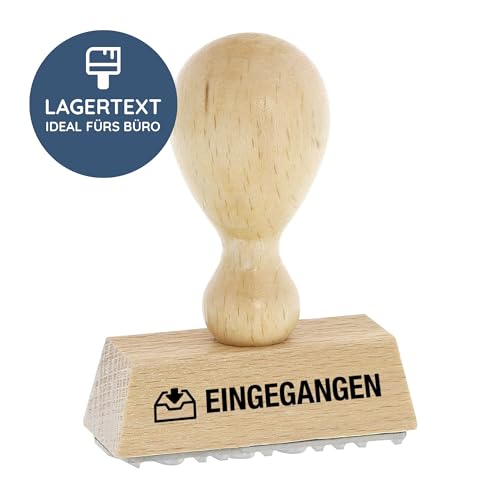 Textstempel: Eingegangen/Lagertextstempel Holzstempel (50x20 mm) Stempel Eingegangen von STEMPEL-FABRIK