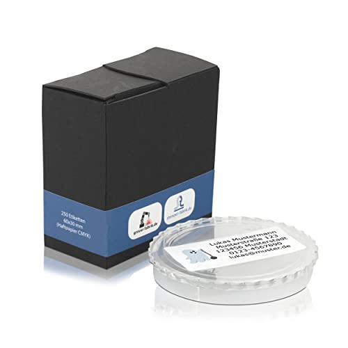 stempel-fabrik – Adressaufkleber mit Wunschtext personalisieren – 250 Stück Klebeetiketten á 60 x 30 mm für Briefe, Bücher & Co – selbstklebende Adressetiketten im Spenderkarton (Gespenst) von STEMPEL-FABRIK