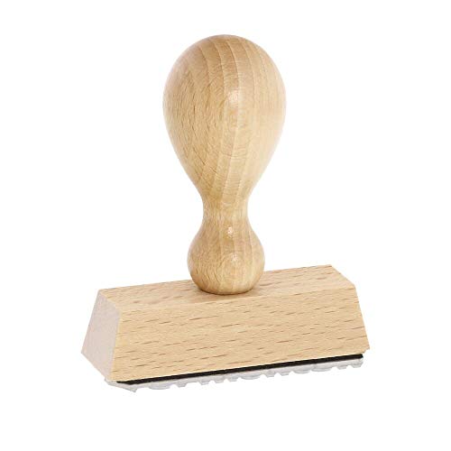 stempel-fabrik – Holzstempel mit Wunschtext personalisieren – individueller Stempel als Namensstempel, Firmenstempel, Lagertextstempel und zur Kennzeichnung von Dokumenten (60 x 10 mm - 2 Zeilen) von STEMPEL-FABRIK