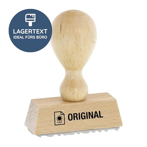 stempel-fabrik – “ORIGINAL” Holzstempel – Lagertextstempel zur Kennzeichnung von Dokumenten, Akten uvm. – präziser Textstempel ideal für Buchhaltung & Co (50 x 20 mm | 1 Zeile) von STEMPEL-FABRIK