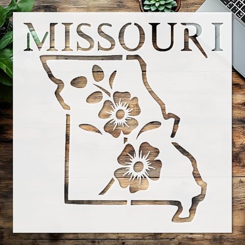 Schablone Missouri, Kunststoff, wiederverwendbar, wiederverwendbar, 14 cm L x 14 cm B, für DIY Handwerk und Heimdekoration Schablone Missouri, Kunststoff, wiederverwendbar, wiederverwendbar, 14 cm L x 14 cm B, für DIY Handwerk und Heimdekoration von STENCILAIR