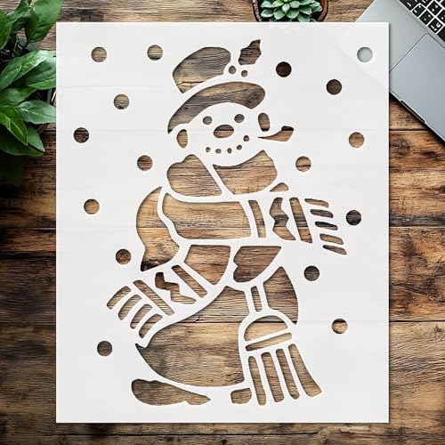 Schablone Schneemann, Kunststoff, wiederverwendbar, wiederverwendbar, 15,2 cm L x 12,7 cm B, für DIY Handwerk und Heimdekoration Schablone Schneemann, Kunststoff, wiederverwendbar, wiederverwendbar, 15,2 cm L x 12,7 cm B, für DIY Handwerk und Heimdekoration von STENCILAIR