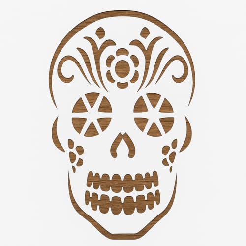 Schablone mit Totenkopf-Muster, Kunststoff, wiederverwendbar, Kunststoff, 20,3 x 12,7 cm, für Bastelarbeiten und Heimdekoration Schablone mit Totenkopf-Muster, Kunststoff, wiederverwendbar, Kunststoff, 20,3 x 12,7 cm, für Bastelarbeiten und Heimdekoration von STENCILAIR