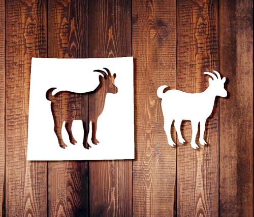Wiederverwendbare Mylar-Schablone aus Ziege, 10,2 cm – DIY Kunst Handwerk Wandschablonen DIYSchablonen dekorative Vorlagen wiederverwendbare Schablonen für Handwerk Kunst Zeichnung Malerei Zubehör Wiederverwendbare Mylar-Schablone aus Ziege, 10,2 cm – DIY Kunst Handwerk Wandschablonen DIYSchablonen dekorative Vorlagen wiederverwendbare Schablonen für Handwerk Kunst Zeichnung Malerei Zubehör von STENCILAIR