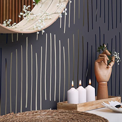 STENCILIT® Ink Lines Wand Schablone - XL Schablone 61 x 100 cm, Geometrische Wand Schablonen zum Malen großer Muster, Moderne große Schablonen von STENCILIT
