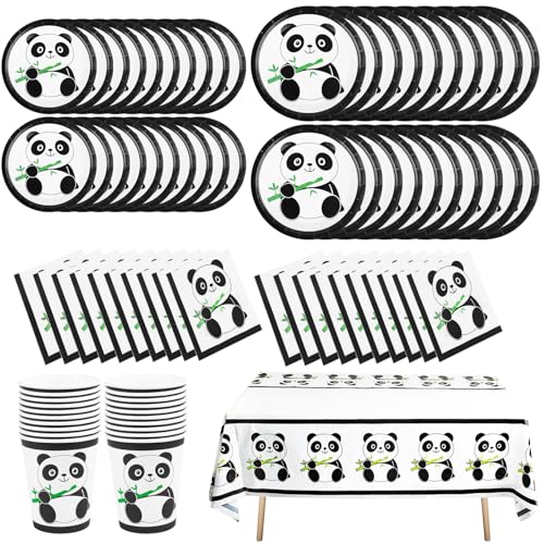 81 Pcs Panda Geburtstag Geschirr, Panda Geschirr Set Panda Party Set Panda Geburtstag Dekoration, Panda Teller Tassen Servietten Tischdecke Für Geburtstagsfeiern Themenpartys Panda Party 81 Pcs Panda Geburtstag Geschirr, Panda Geschirr Set Panda Party Set Panda Geburtstag Dekoration, Panda Teller Tassen Servietten Tischdecke Für Geburtstagsfeiern Themenpartys Panda Party von STEPRITP